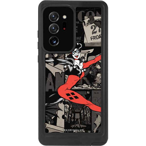 DC Comics Harley Quinn Vintage Action pose pattern Galaxy Note20 Ultra 5G Waterproof Case